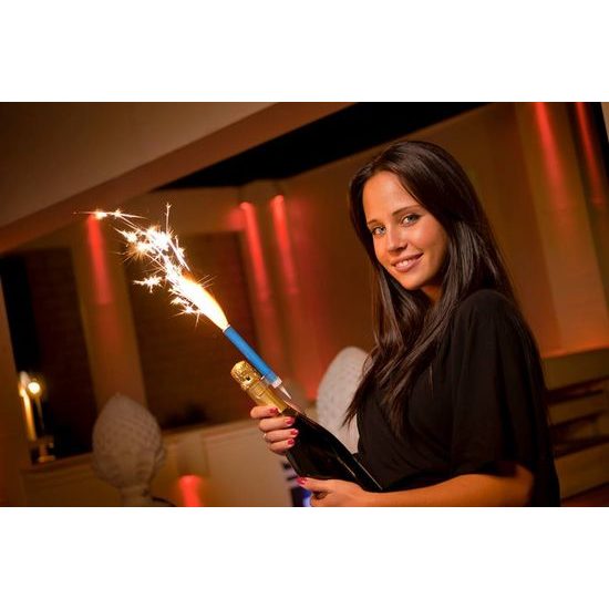 Pyrogiochi dortová černá pruhovaná fontána + držák na láhev