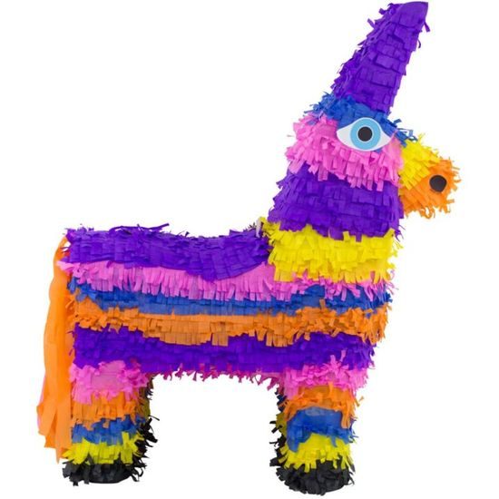 Piñata COLOURED DONKEY 54x39 cm - breakable