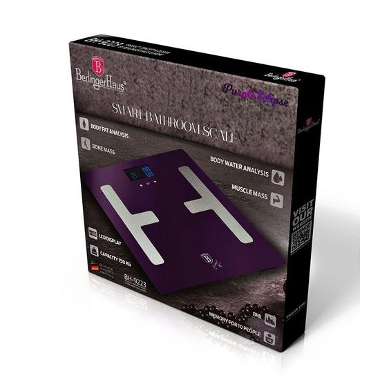 Osobní váha Smart s tělesnou analýzou 150 kg Purple Metallic Line