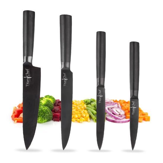 Titan Chef Kitchen Knife Stainless/Titanium 10 cm