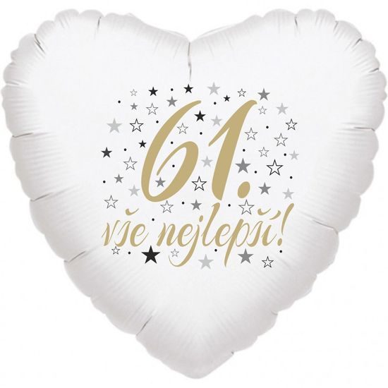 61. narozeniny balónek srdce