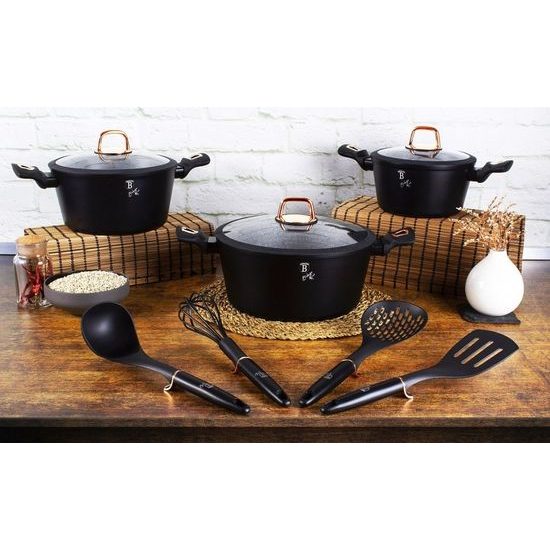 Kastrol s mramorovým povrchem 28 cm Black Rose Collection BERLINGERHAUS BH-1931