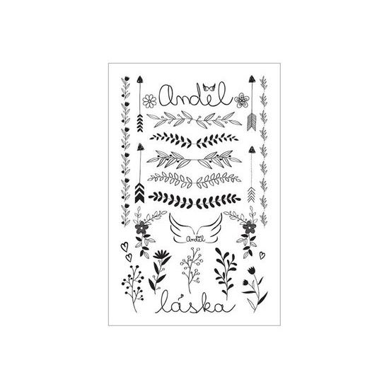 Tetovacie nálepky 16014 8,5 x 13 cm, láska/anjel