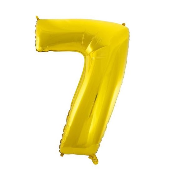 Balloon foil digits gold - Gold 115 cm - 7