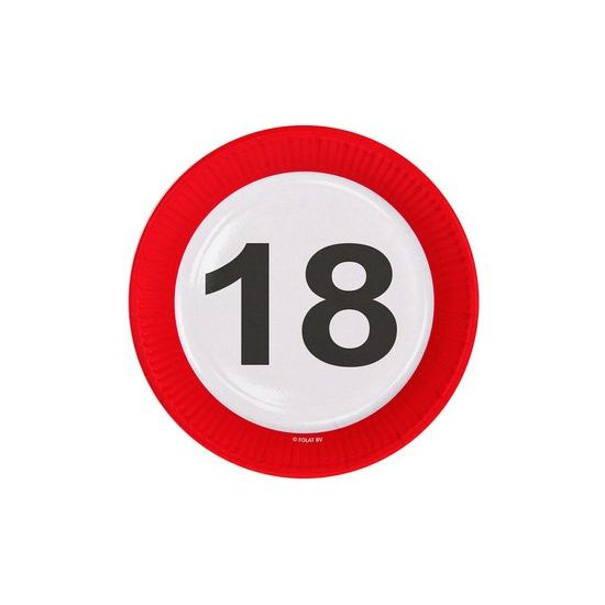 Talíře dopravní značka 18, 23 cm 8 ks/bal.