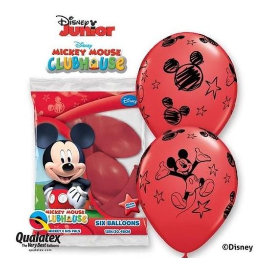 Balloons Mickey 30 cm - 6 pcs