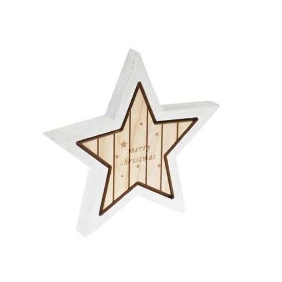 hvězda dřevo 19,5cm 8885802