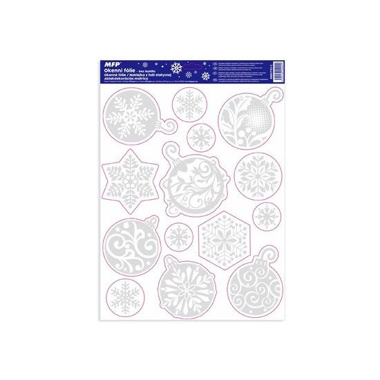 okenní fólie vánoce glitr VA012 30x42cm 8885732