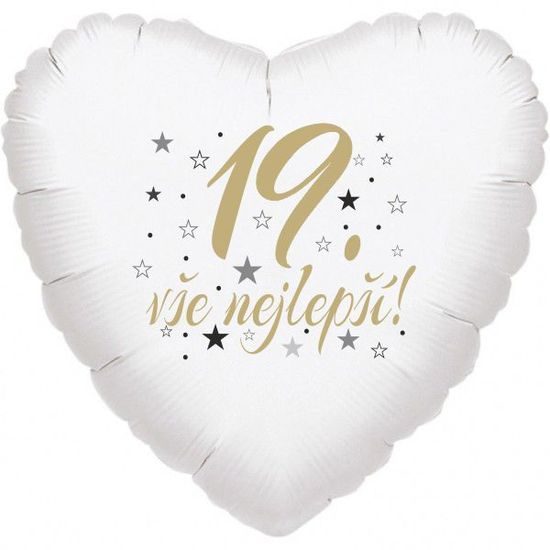 19. narozeniny balónek srdce