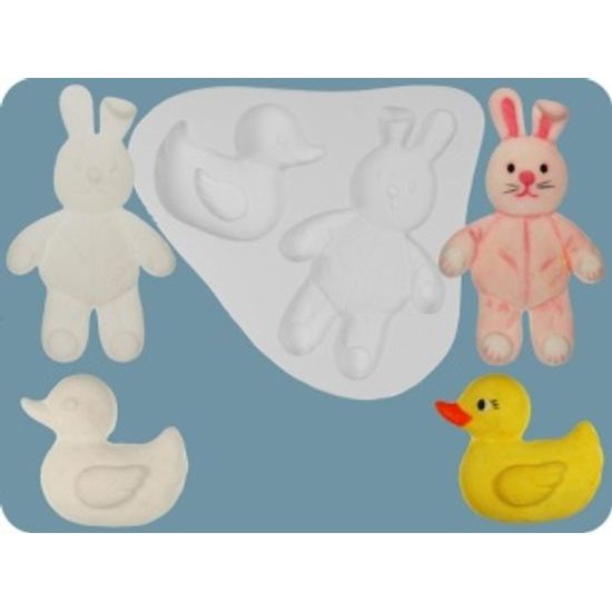 Silicone mould - rabbit and duck