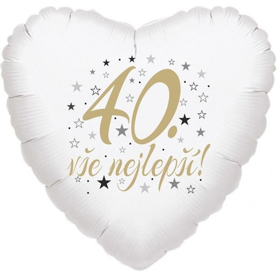 40. narozeniny balónek srdce