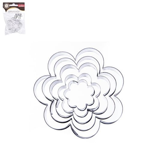 Rozsdamentes acélból készült kiszúró forma VIRÁG 5 db