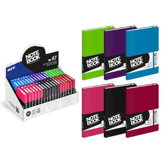 blok s gumkou A7 linka, 100 listů, mix 7500713