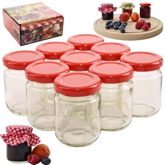 Preserving Jars with Lids 0.06 L, Set of 9