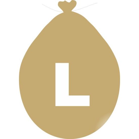 Balónek písmeno L zlaté
