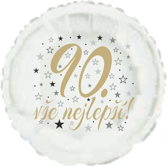 90. narodeninový balónik kruh