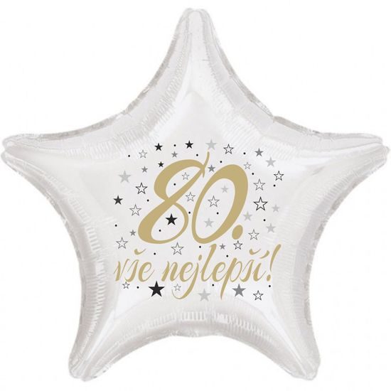 80. narozeniny balónek hvězda