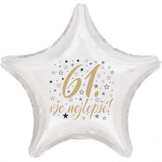 61. narozeniny balónek hvězda