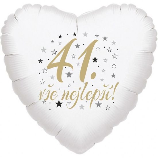 41. narozeniny balónek srdce