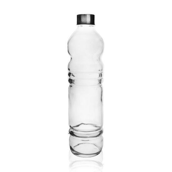 Sklenená fľaša s kovovým viečkom 1,1 l