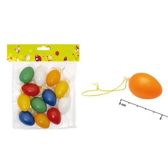 vajíčka plast jednobar.4cm 12ks mix S32081 2221006