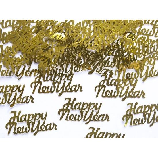 Happy New Year - gold confetti 4x2 cm - New Year's Eve