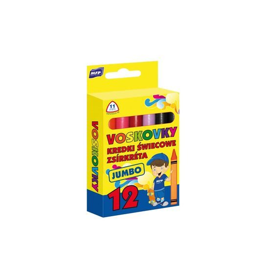 voskovky Jumbo 12 ks barev - trojhranné 6300342