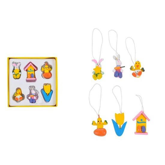 dřevěné dekorace 3cm/6ks box JY-2025 2221470