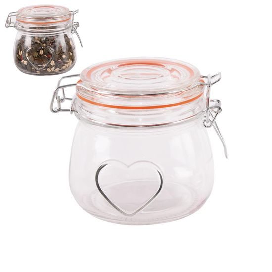Sklenená nádoba patent BELA srdce 0,5 l