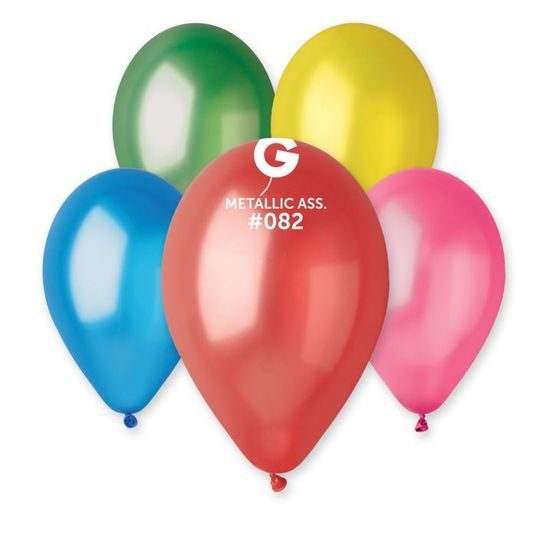 Metallic Balloons 100 pcs in Color - Diameter 26 cm