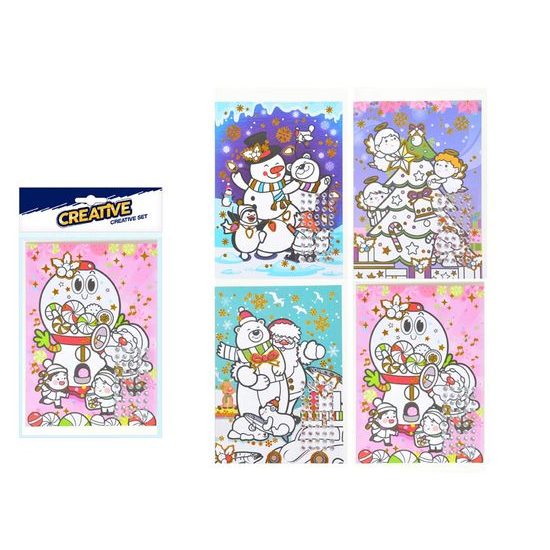 kreativní set vánoční přání s kamínky + obálka140x230mm 8882329