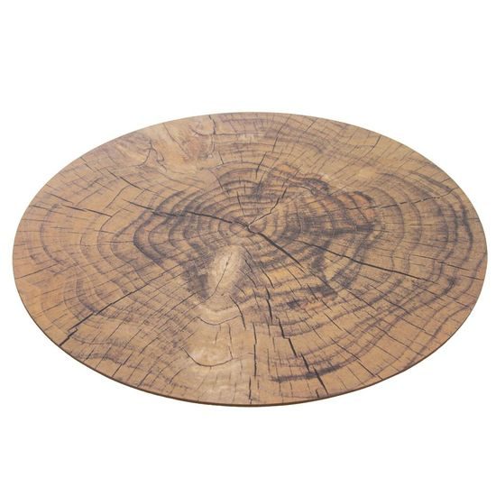 Cork placemat WOODEN diameter 38 cm