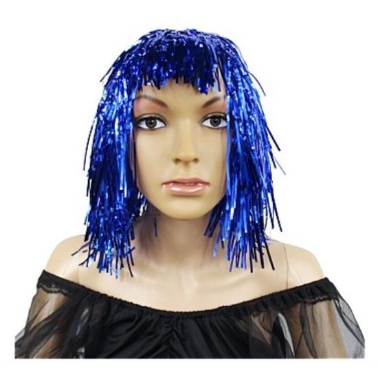 Foliová modrá paruka
