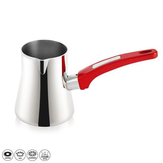 Yaprak Stainless Steel Turkish Coffee Pot - 0.33 L