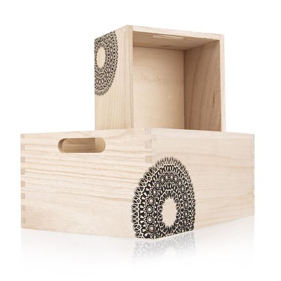 MANDALA Wooden Box 26x16x11 cm