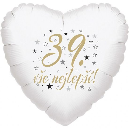 Srdcový balónik na 39. narodeniny