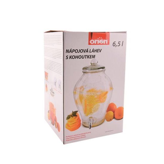 Glass Bottle with Tap APPLE 6.5 L