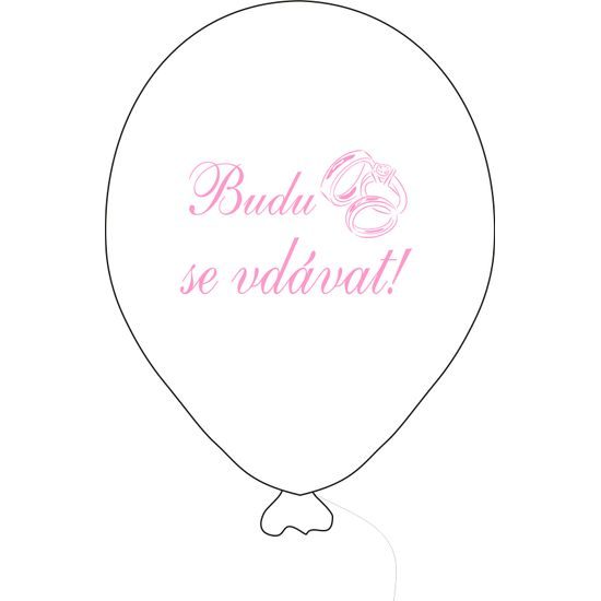 I'm getting married balloon white