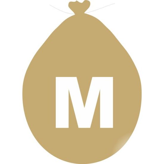 Balónek písmeno M zlaté
