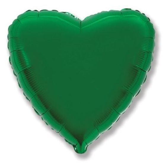 Balloon foil 45 cm Heart green