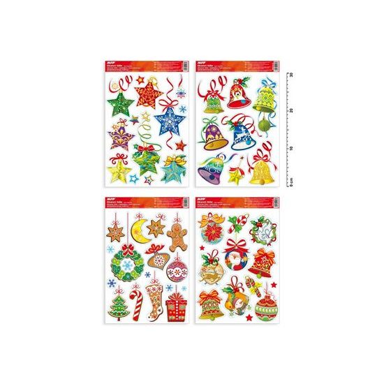 okenní fólie vánoce glitr VA007 20x30cm 8885727