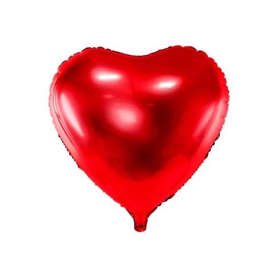 Foliový balón srdce červené, 45 cm