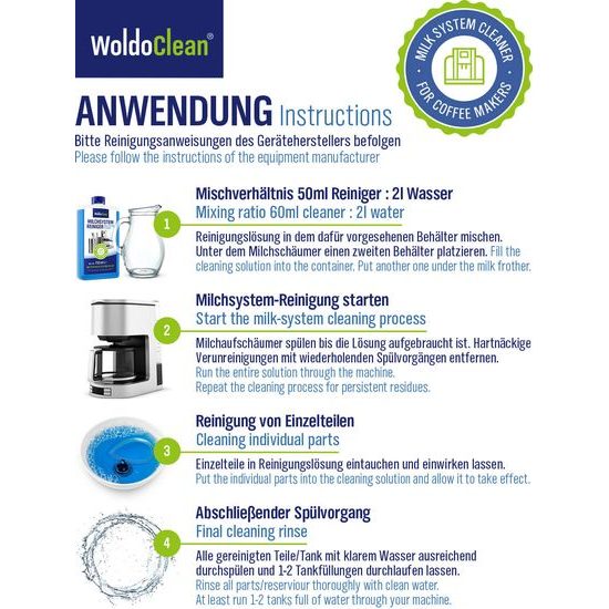 Čistič mliečnych ciest pre kávovary, šľahacie a zmrzlinovacie stroje - 750 ml