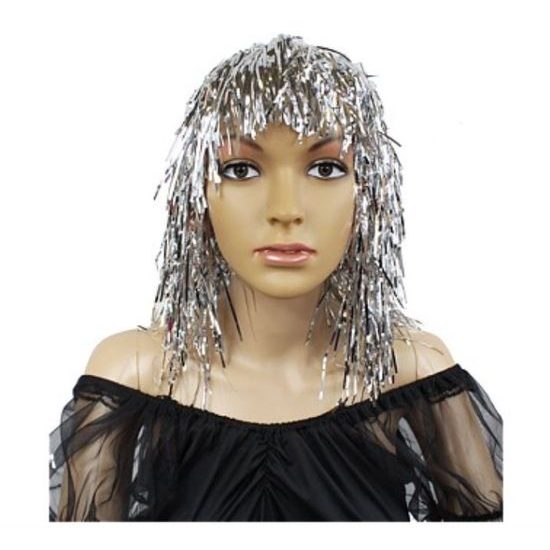 Strieborná foliová paruka