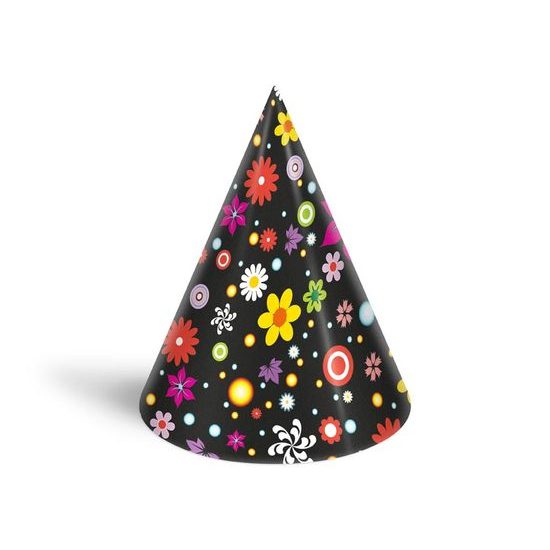 klobouček karnevalový 6ks 16cm papírový mix č.5 1042018