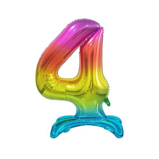 Rainbow foil balloon on base, 74 cm - 4