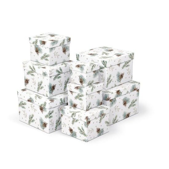 krabice dárková vánoční C-V006-D 14x14x11cm 5370934