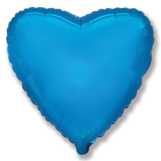 Balloon foil 45 cm Heart blue