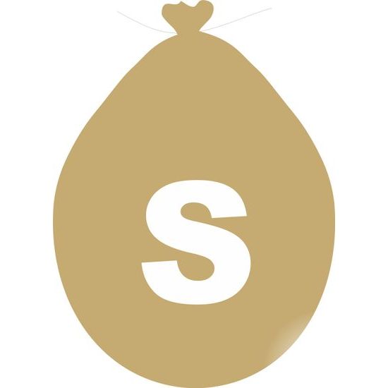Balónek písmeno S zlaté