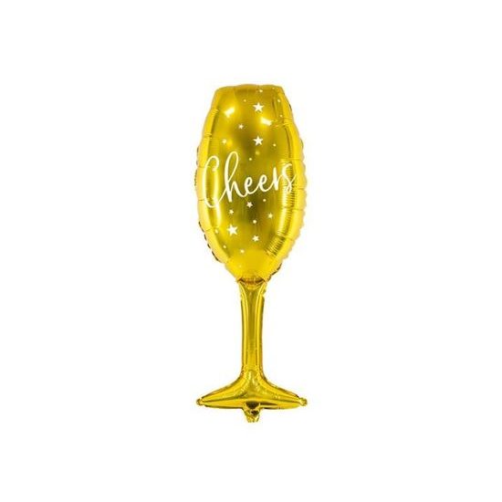 Balón fóliový Sklenice šampaňského - champagne "Cheers" 28x80 cm